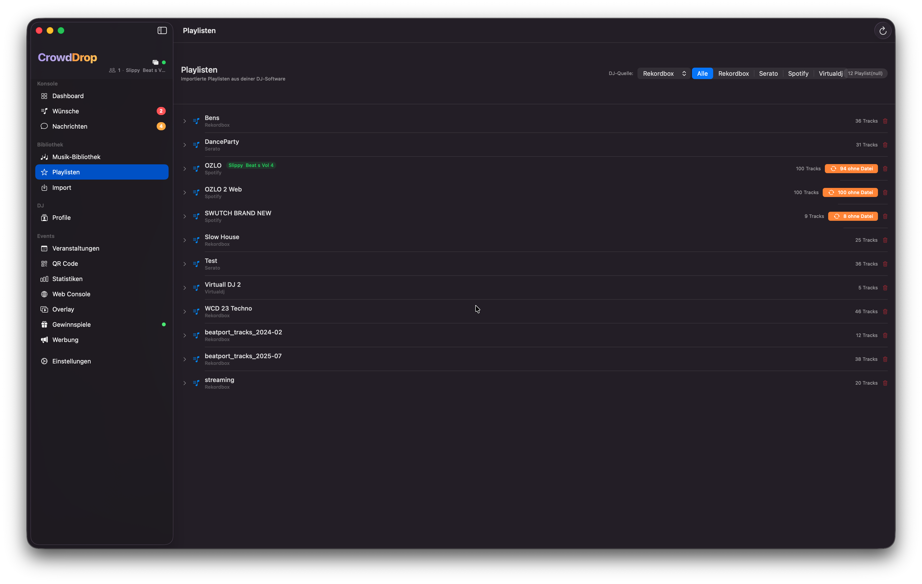 Playlisten